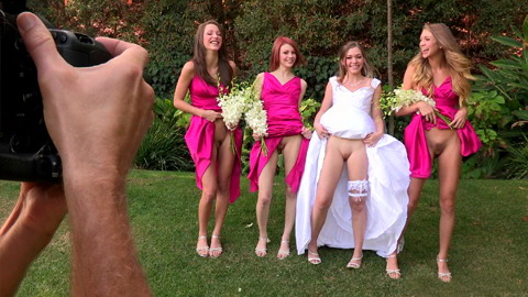 Los mejores videos de Dominicana Singando donde  Novia triple unida por sus calientes damas de honor lesbianas el día de su boda