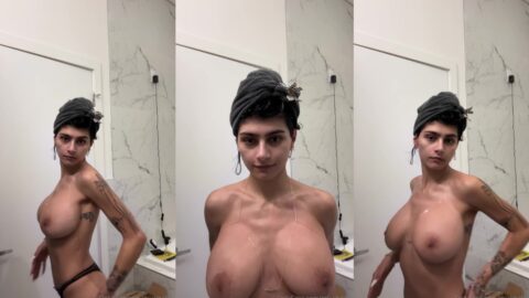 Watch Mia Khalifa Shower Full Topless Tits Onlyfans Livestream Video on Gotanynudes.com