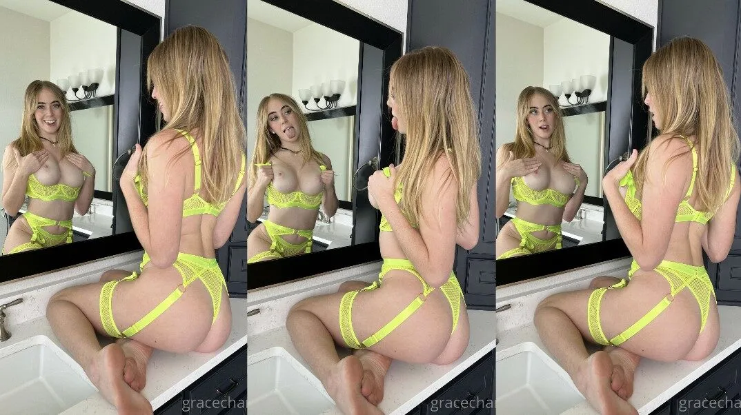 Watch Grace Charis Neon Lingerie Topless Photos on Gotanynudes.com