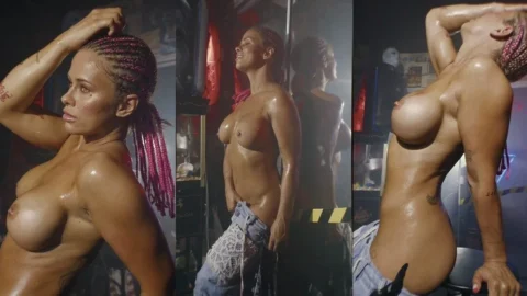 Watch Paige Vanzant Sweaty Topless Photoshoot Video on Gotanynudes.com